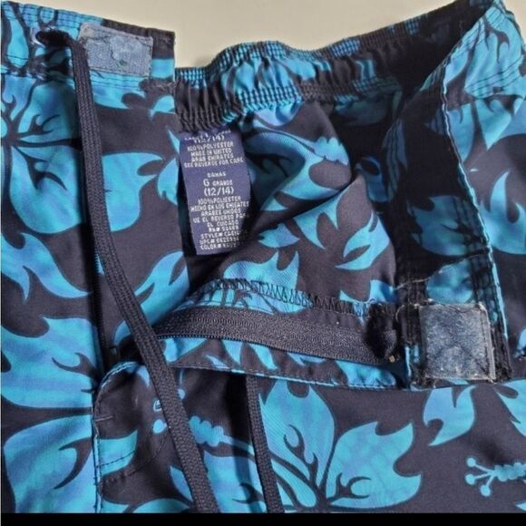 L 12 14 MESH LINED SWIM BOARD SWIMMING SUP BEACH BLUE CATALINA HAWAIIAN SHORTS - Picture 5 of 9